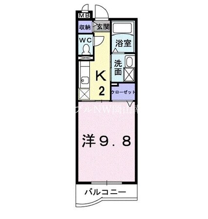 大元駅 徒歩19分 3階の物件間取画像